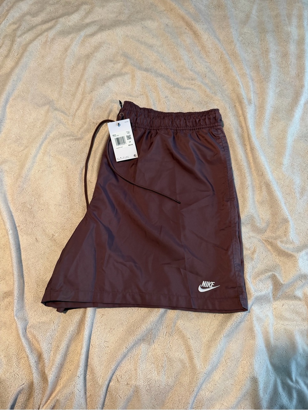 Nike Men's Maroon Drawstring Athletic Shorts